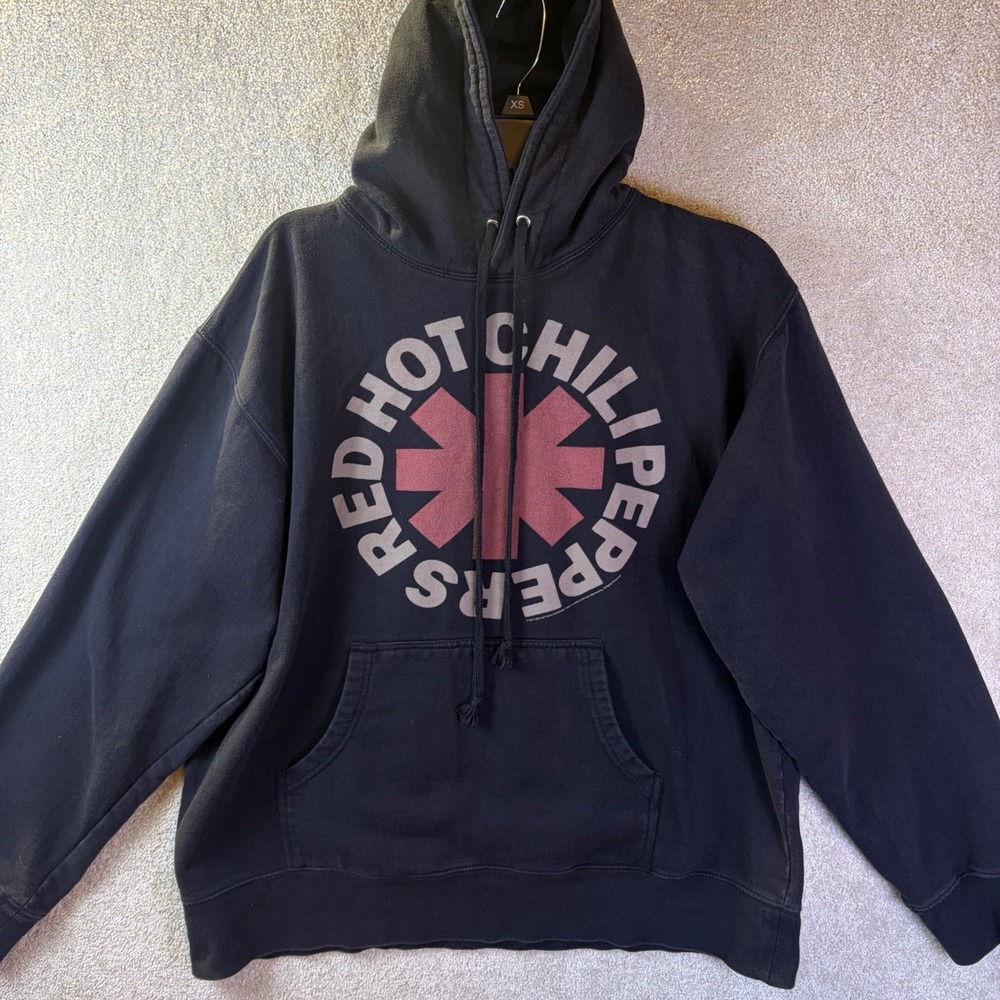 Bravado Red Hot Chili Peppers Hoodie Mens Large Black Asterisk Logo 2007 Graphic